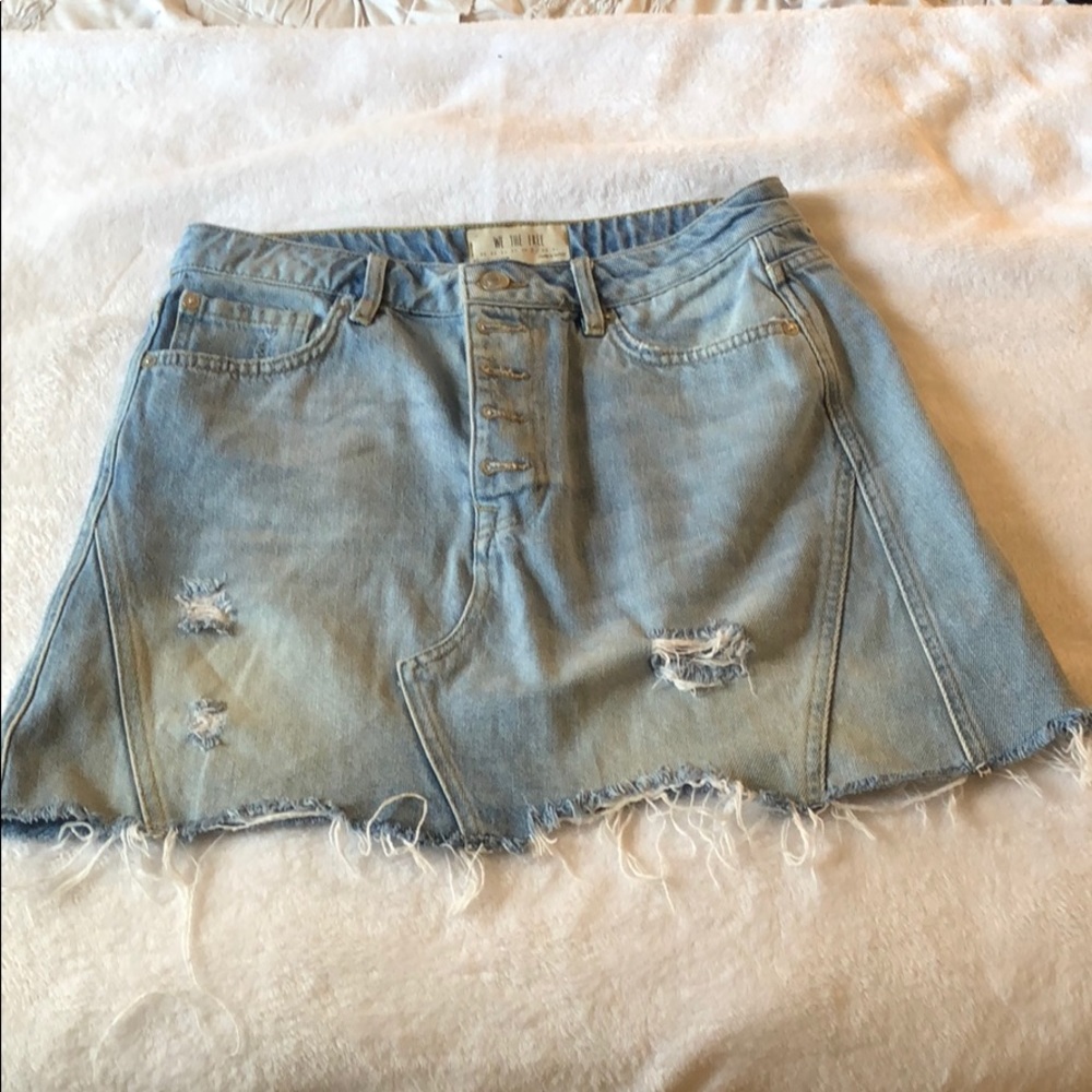 Free People Jean Skirt